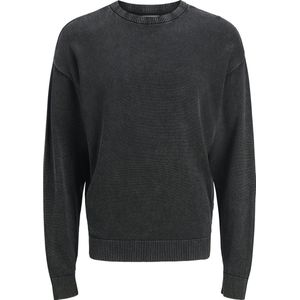 Jack & Jones - JJECHARGE FADED KNIT CREW NECK - Trui - Zwart - Ronde Hals