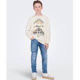 ONLY & SONS JUNIOR - Sweatshirt - Blauw - Katoen - O-hals - Lange Mouwen