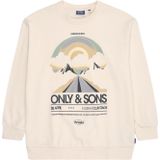 ONLY & SONS JUNIOR - Sweatshirt - Blauw - Katoen - O-hals - Lange Mouwen