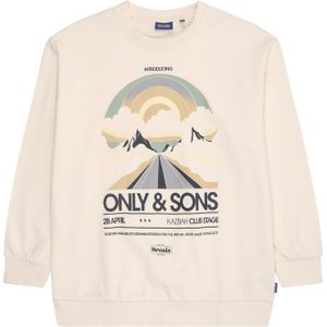 ONLY & SONS JUNIOR - Sweatshirt - Blauw - Katoen - O-hals - Lange Mouwen