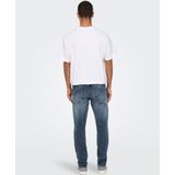 Onsweft - Mid Waist Regular Fit Jeans - Mid Wash - Stretch Denim