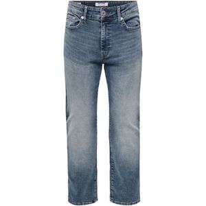 Onsweft - Mid Waist Regular Fit Jeans - Mid Wash - Stretch Denim