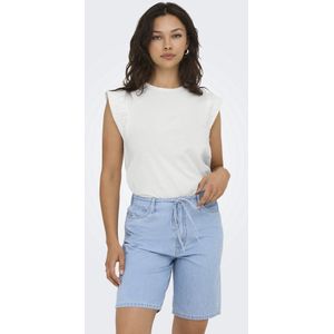 Only - Dames T-Shirt - Wit - Katoen - Korte Mouw