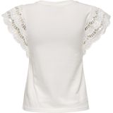 ONLY - ONLMACY - T-shirt - Wit - Kwartmouw - Effen