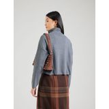 Only - Onlama Life Ls Rib Rollneck - Trui - Medium Grey Melange