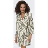 JDY - Korte Overslagjurk - Groen - Viscose - Bloemenprint