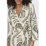 JDY - Korte Overslagjurk - Groen - Viscose - Bloemenprint