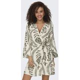 JDY - Korte Overslagjurk - Groen - Viscose - Bloemenprint