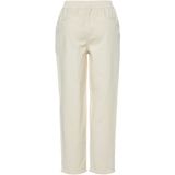 PIECES - Rechte Broek - Ecru - Hoge Taille - Katoen