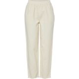 PIECES - Rechte Broek - Ecru - Hoge Taille - Katoen