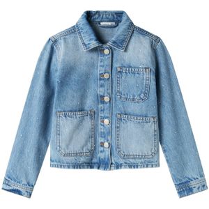 Denim - Jack - Zacht - Hoogwaardige Kleding - Met Drukknopen - Gespreide Kraag