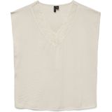 Top - V-hals - Mouwloos - Kantdetail - 85% Viscose, 15% Nylon