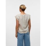 Top - V-hals - Mouwloos - Kantdetail - 85% Viscose, 15% Nylon