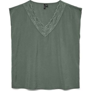 Top - V-Hals - Mouwloos - Kanten Detail - Loose Fit