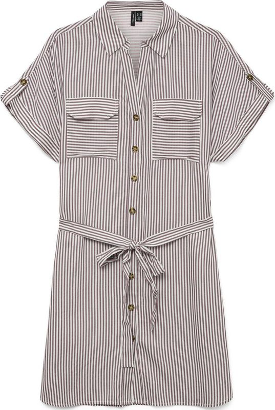 VERO MODA - VMBumpy - Blousejurk - Oudroze/Wit