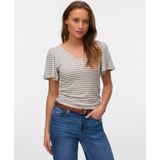 Vmgina - Top - Blouse - V-Hals - Kort - Regular Fit - 2/4 Mouwen