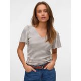 Vmgina - Top - Blouse - V-Hals - Kort - Regular Fit - 2/4 Mouwen