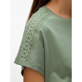 Vero Moda Kurzarmshirt VMEMMY SS LACE TAPE TOP JRS GA NOOS