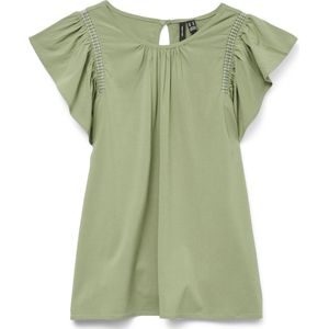 Vero Moda Kurzarmbluse VMBELLA SS LACE TOP WVN GA NOOS
