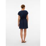 VERO MODA - VMTASSA SS SHORT DRESS JRS NOOS - Dames - Mini Jurk - V-Hals - Korte Mouwen - Geborduurd Detail - Regular Fit
