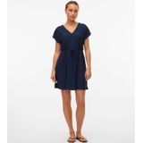 VERO MODA - VMTASSA SS SHORT DRESS JRS NOOS - Dames - Mini Jurk - V-Hals - Korte Mouwen - Geborduurd Detail - Regular Fit