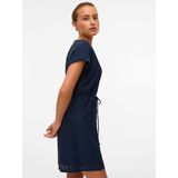 VERO MODA - VMTASSA SS SHORT DRESS JRS NOOS - Dames - Mini Jurk - V-Hals - Korte Mouwen - Geborduurd Detail - Regular Fit
