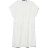 Vero Moda - Vmabby Ss Short Zip Dress - Jurk - Snow White/Navy Blazer - Dames