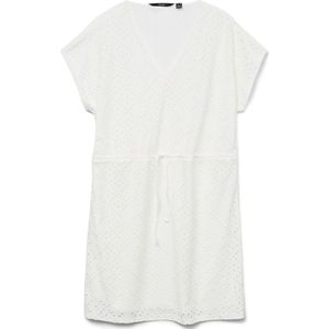 Vero Moda - Vmabby Ss Short Zip Dress - Jurk - Snow White/Navy Blazer - Dames