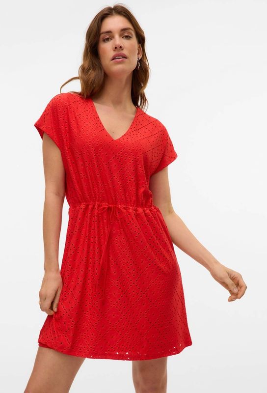 Vmtassa - Korte Jurk - Zwart - Mini-jurk - V-Hals - Korte Mouwen