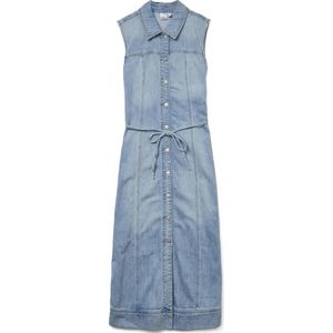 VERO MODA Vmnenya Sl 7/8 Denim Jurk - Blauw - Denim - 1 Stuk