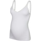 Bodycon - Top - Zwart - Katoen - V-Hals - Mouwloos - Kanten Detail