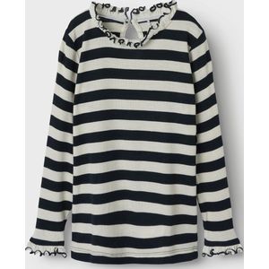 Blousetops - Slim Fit Top - Lange Mouwen - O-hals - Ruches