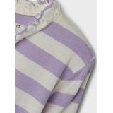 Slim Fit Top - Blouse - Roze - Garengeverfd - Lange Mouwen - Ruches