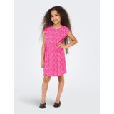 ONLY - Kogzalina Life Capsleeve Aop Dress - Jurk - Fuchsia Purple - Materiaal: 100% Polyester