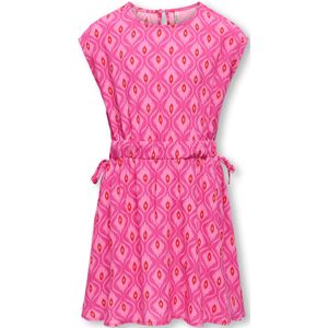ONLY - Kogzalina Life Capsleeve Aop Dress - Jurk - Fuchsia Purple - Materiaal: 100% Polyester
