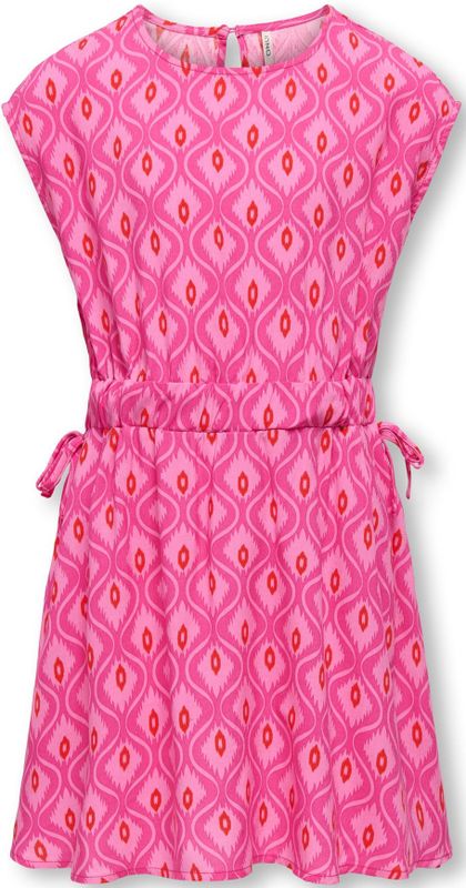 ONLY - Kogzalina Life Capsleeve Aop Dress - Jurk - Fuchsia Purple - Materiaal: 100% Polyester