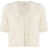 Only - ONLRENE LIFE SS BLING CARDIGAN - Vest - Birch - Korte Mouwen