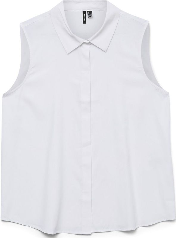 Vero Moda - VMNORA SL SHIRT WVN GA NOOS - Blouse - Bright White - Katoen