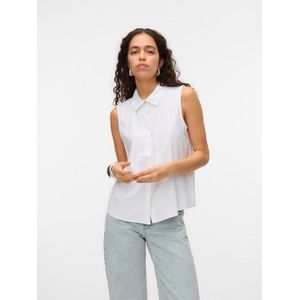 Vero Moda - VMNORA SL SHIRT WVN GA NOOS - Blouse - Bright White - Katoen