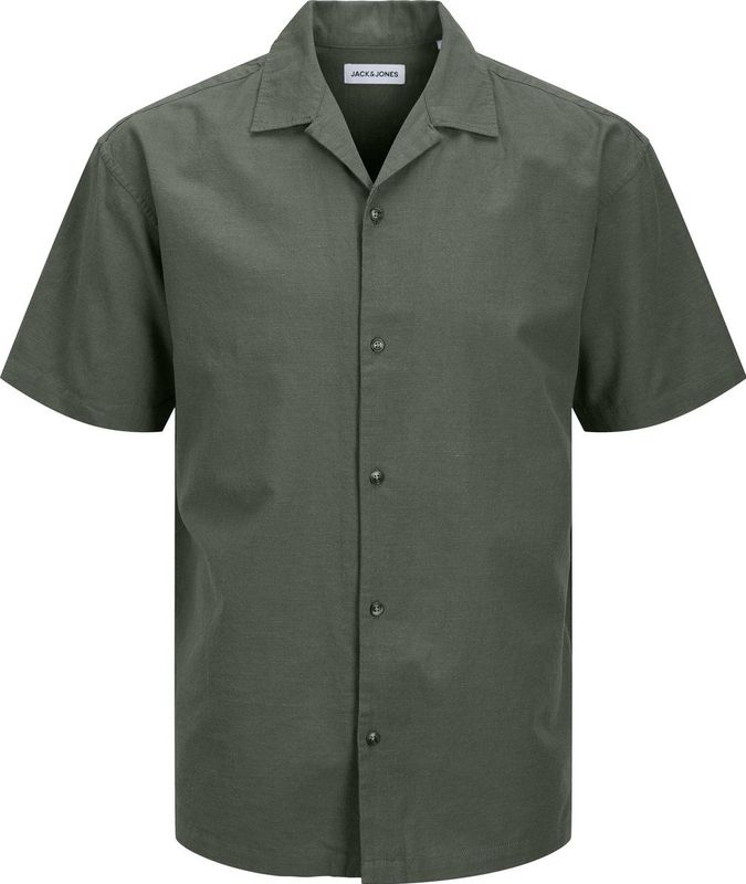 Jack & Jones - JJESUMMER RESORT SHIRT SS SN - Overhemd - Beetle - Korte Mouwen