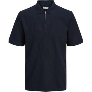 Polo Shirt - Zwart - Gekaarde Jersey - Regular Fit - Korte Mouwen