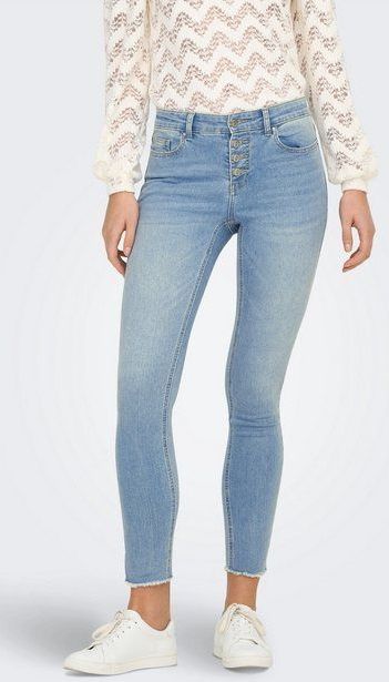 Jeans - ONLMia - Effen - Skinny - Mid Waist - 7/8 Lengte - Light Washed