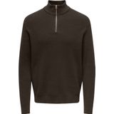Only & Sons Phil Trui - Heren Korte rits fleece - Demitasse