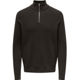 Only & Sons Phil Trui - Heren Korte rits fleece - Demitasse