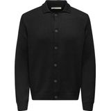 Onsjacob - Gebreid Vest - V-Hals - Lange Mouwen - Knoopsluiting - Regular Fit