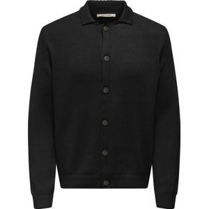 Onsjacob - Gebreid Vest - V-Hals - Lange Mouwen - Knoopsluiting - Regular Fit