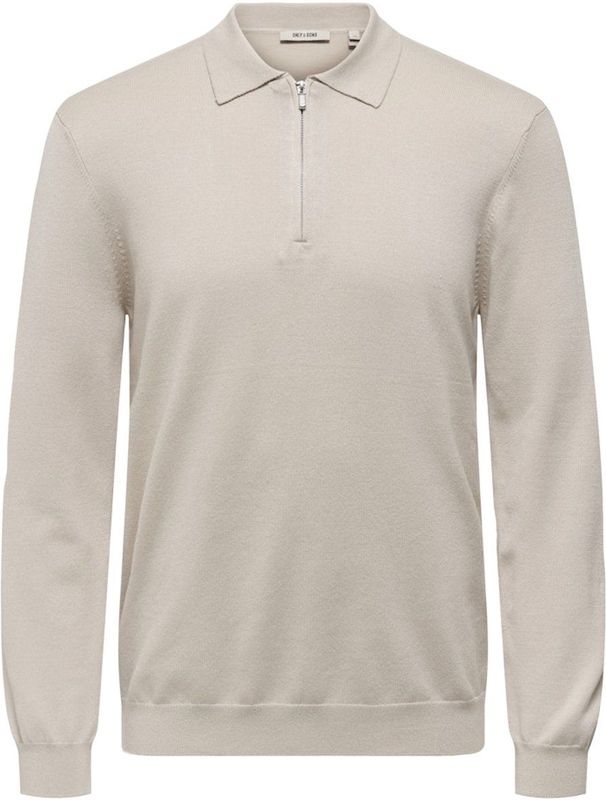Only & Sons - Onswyler Life Reg Half Zip Polo - Beige