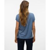 VERO MODA - Vmlava Glitter Top - Chinees Blauw - Katoen