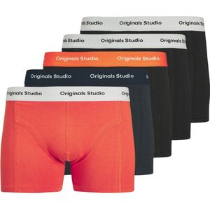 Jack & Jones - JACVESTERBRO - Boxershorts - Rood/Blauw/Zwart - 5-Pack - Katoenmix