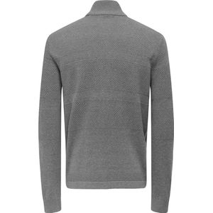 Onsmalik - Gebreid Vest - Hoge Hals - Lange Mouwen - Ritssluiting - Regular Fit